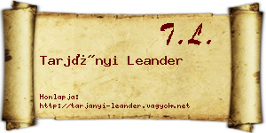 Tarjányi Leander névjegykártya